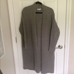 Madewell ribbed merino wool duster maxi cardigan size small